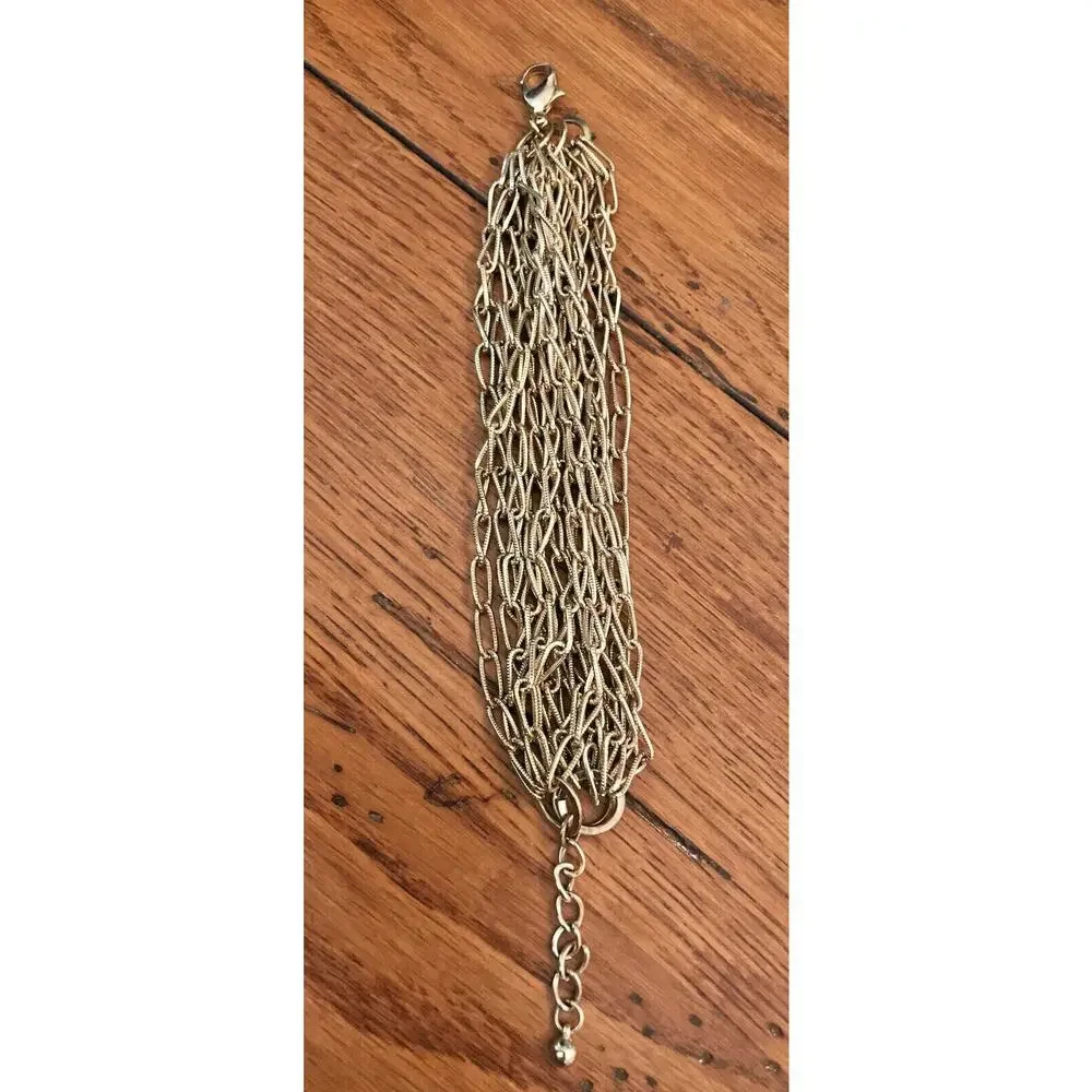 Multi-Strand Gold-Tone Link Adjustable 6'-7 1/2